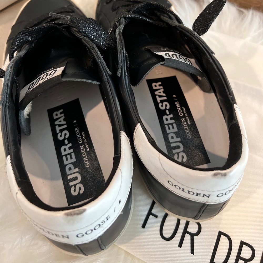 Golden Goose Black and White Sneakers - Picture 6 of 8